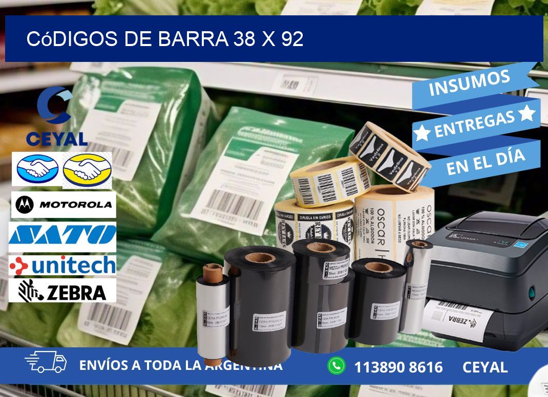 códigos de barra 38 x 92