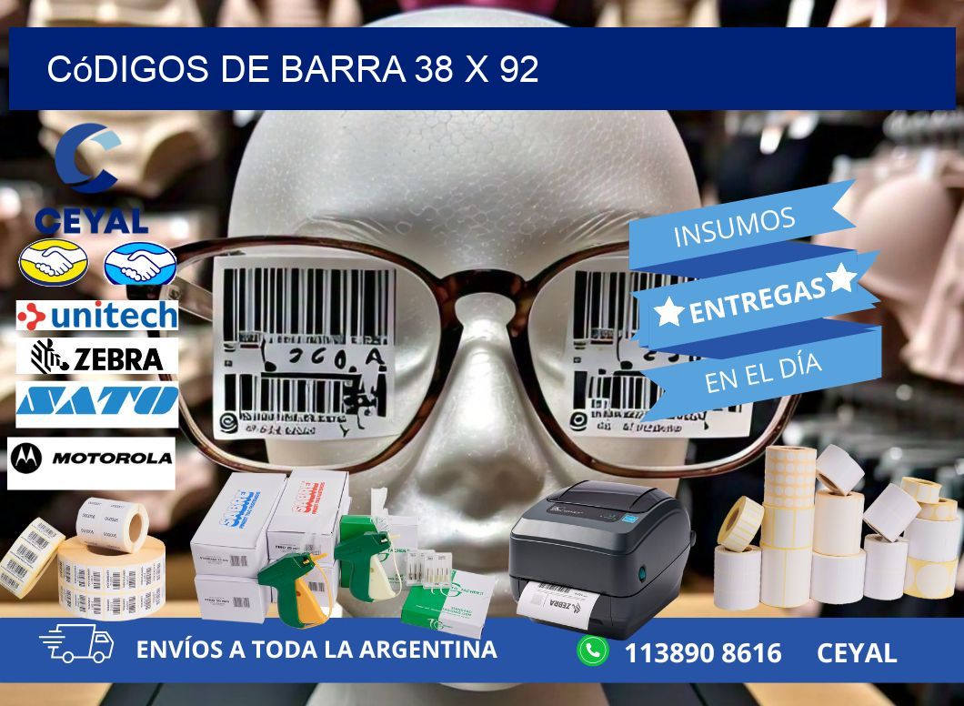 códigos de barra 38 x 92