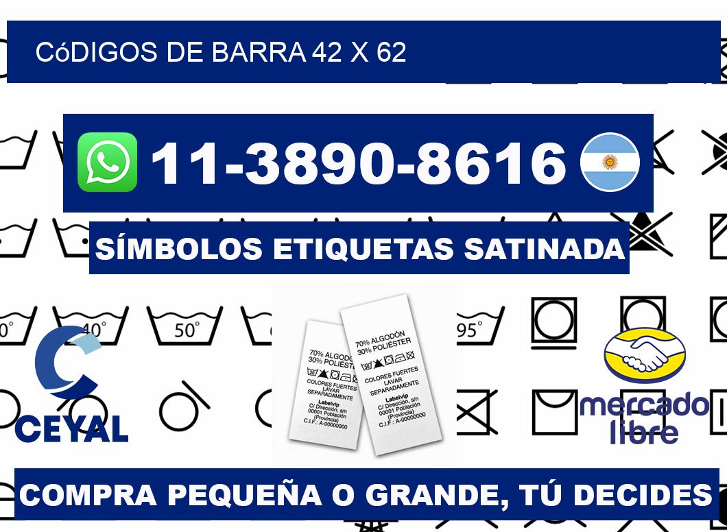 códigos de barra 42 x 62