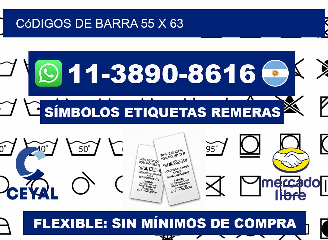 códigos de barra 55 x 63