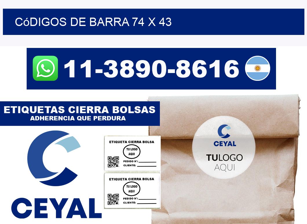 códigos de barra 74 x 43