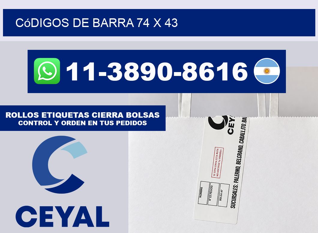 códigos de barra 74 x 43