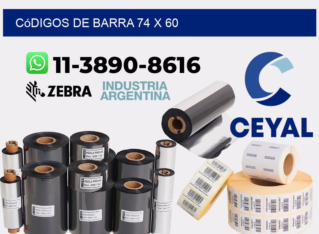 códigos de barra 74 x 60