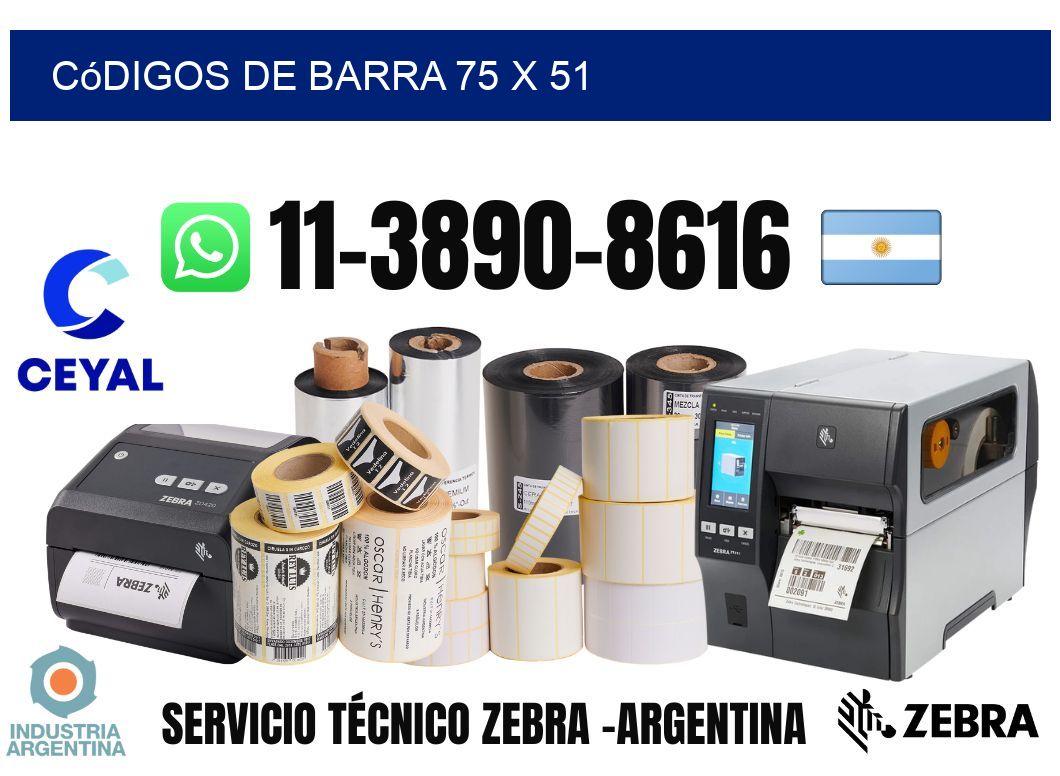 códigos de barra 75 x 51