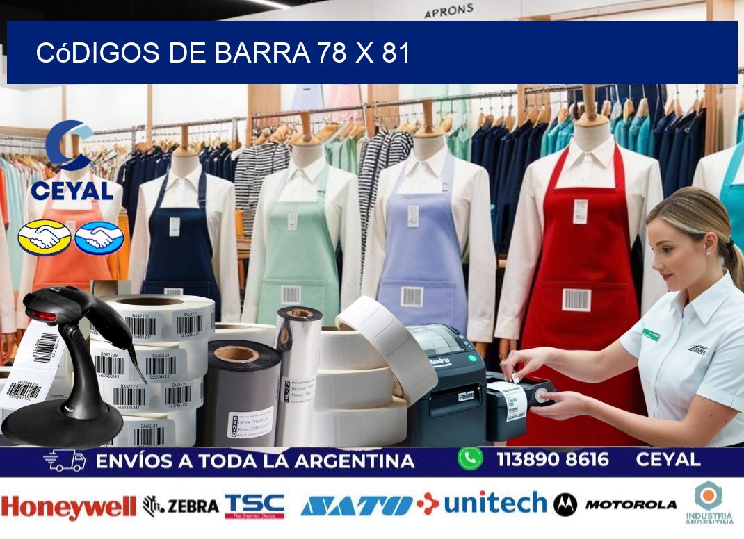 códigos de barra 78 x 81