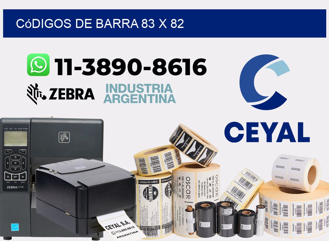 códigos de barra 83 x 82