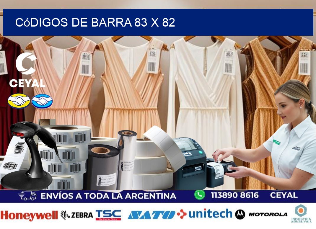 códigos de barra 83 x 82