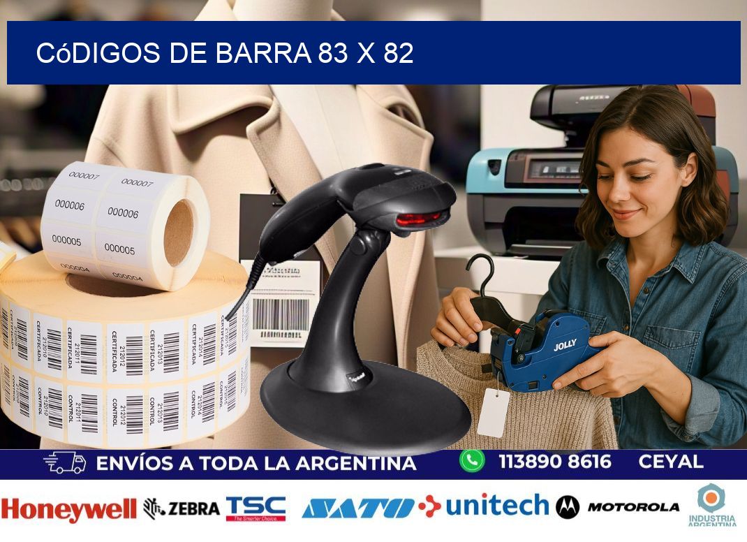 códigos de barra 83 x 82