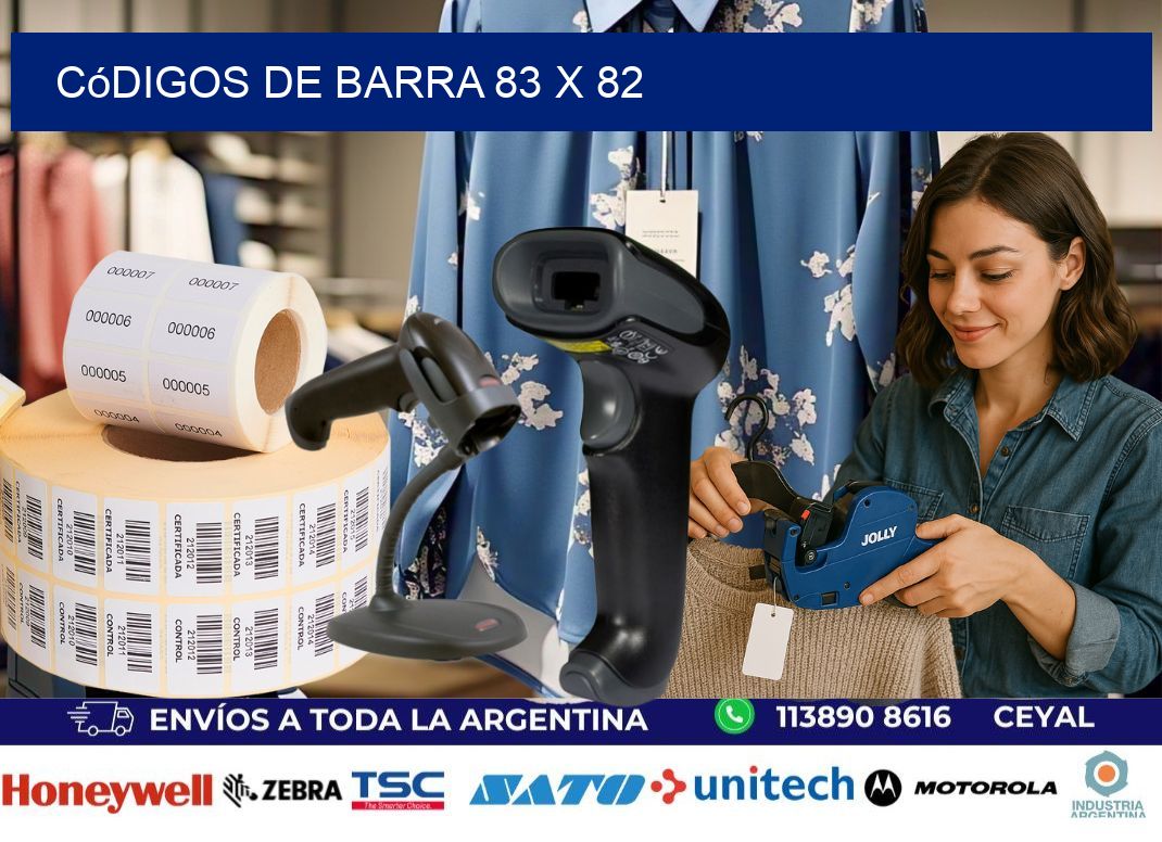 códigos de barra 83 x 82