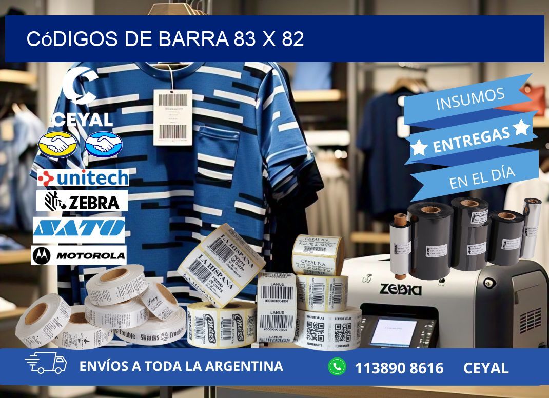 códigos de barra 83 x 82