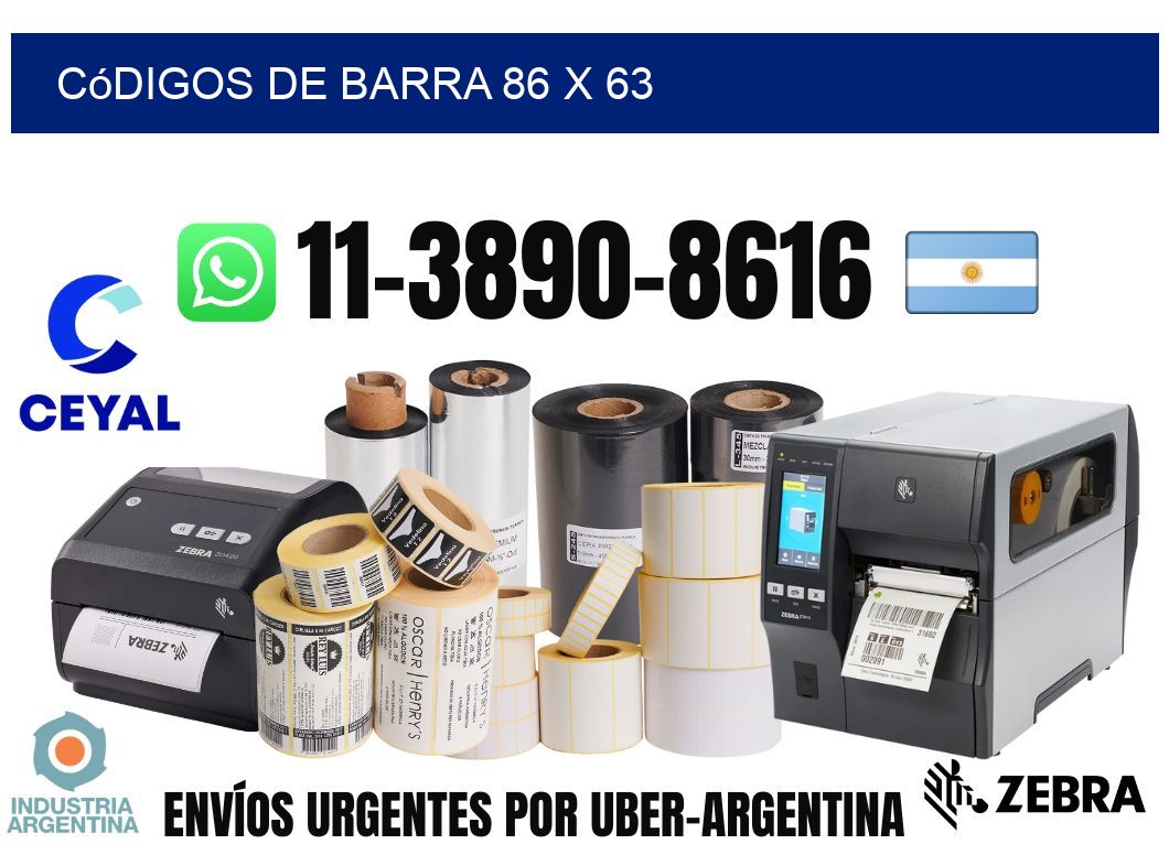 códigos de barra 86 x 63