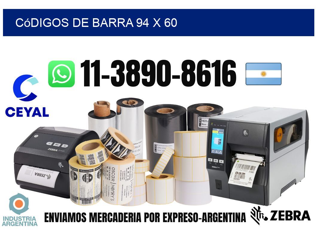 códigos de barra 94 x 60