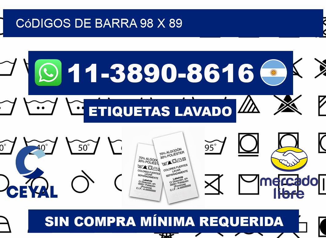 códigos de barra 98 x 89