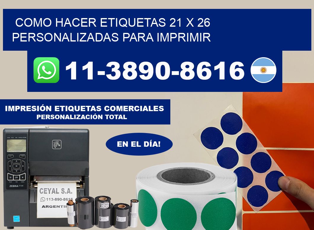 como hacer etiquetas 21 x 26 personalizadas para imprimir