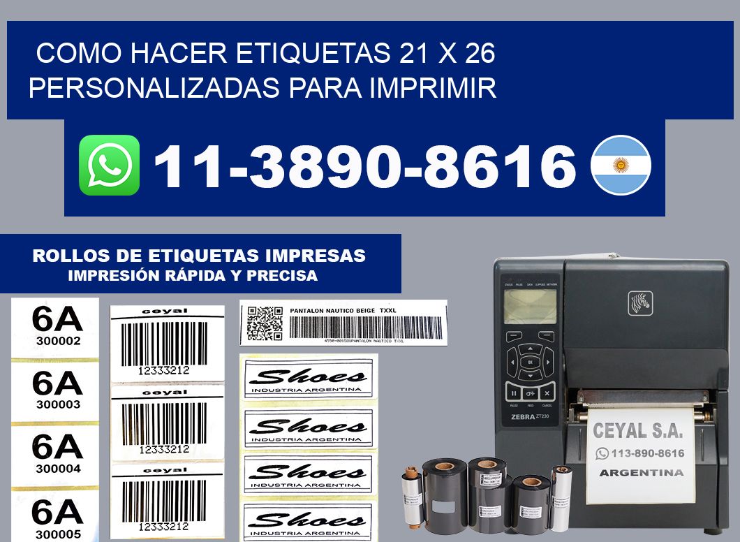como hacer etiquetas 21 x 26 personalizadas para imprimir