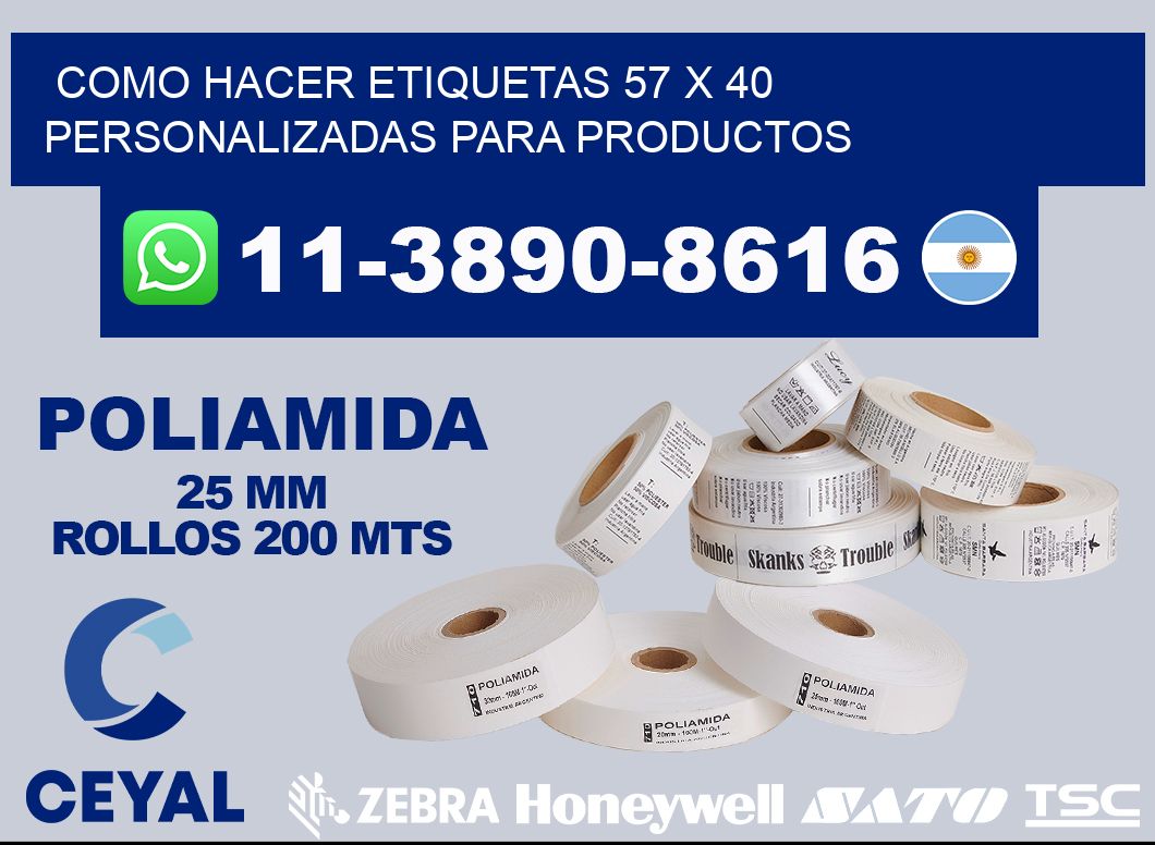 como hacer etiquetas 57 x 40 personalizadas para productos