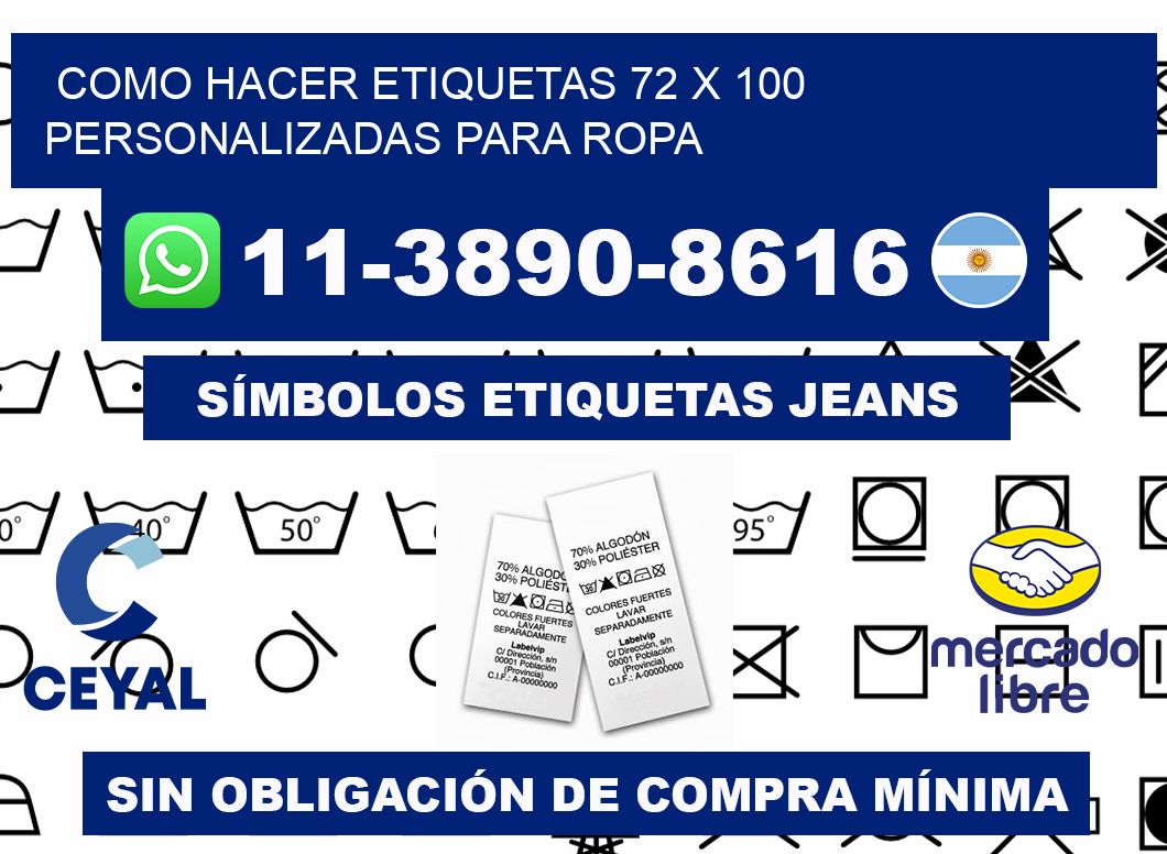 como hacer etiquetas 72 x 100 personalizadas para ropa