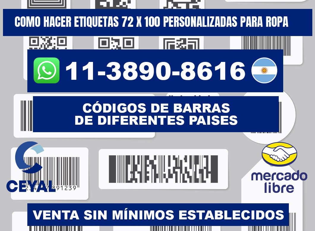 como hacer etiquetas 72 x 100 personalizadas para ropa