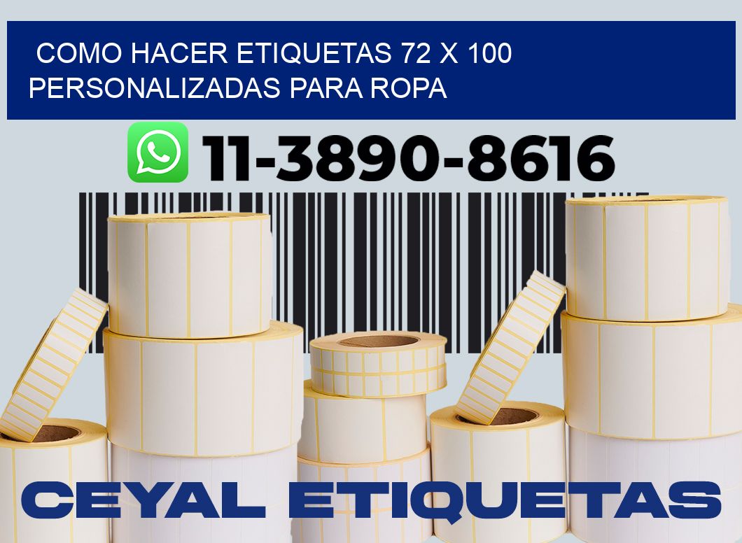 como hacer etiquetas 72 x 100 personalizadas para ropa