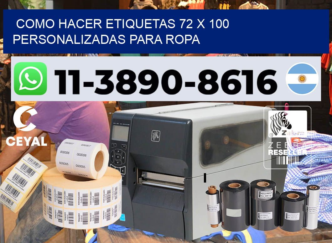 como hacer etiquetas 72 x 100 personalizadas para ropa