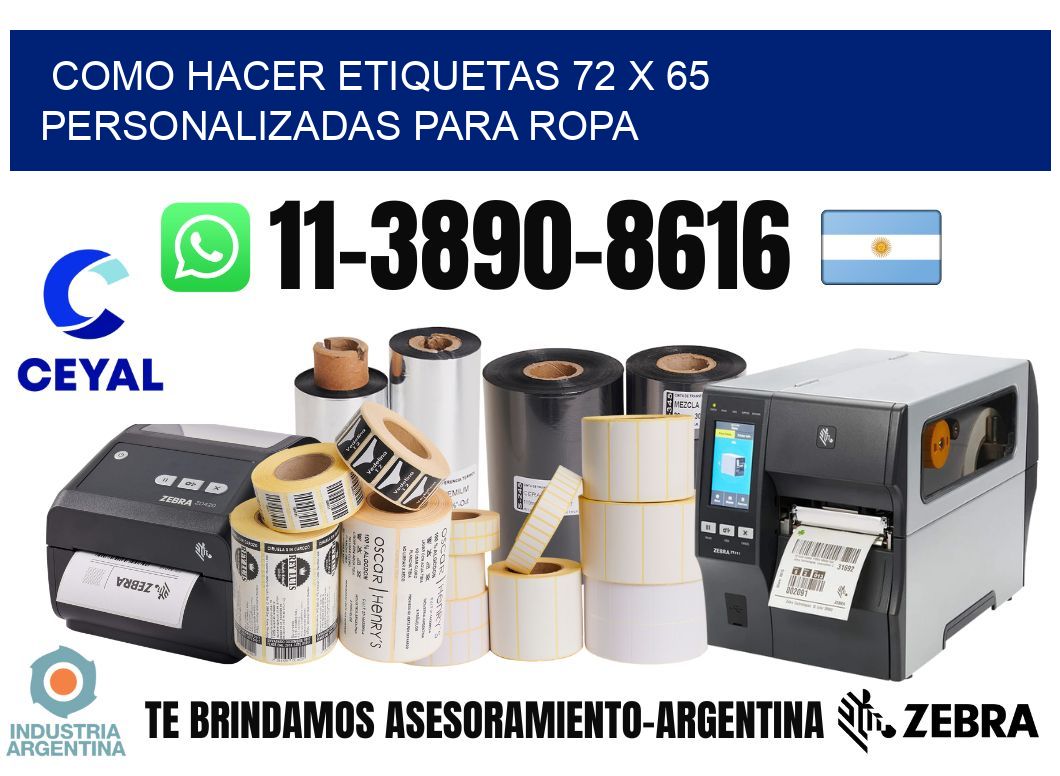 como hacer etiquetas 72 x 65 personalizadas para ropa