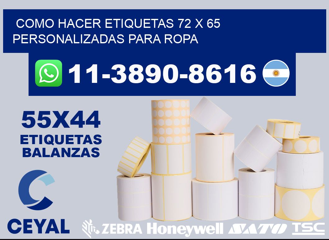como hacer etiquetas 72 x 65 personalizadas para ropa