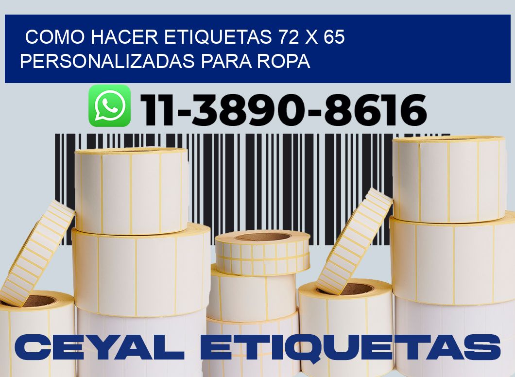 como hacer etiquetas 72 x 65 personalizadas para ropa