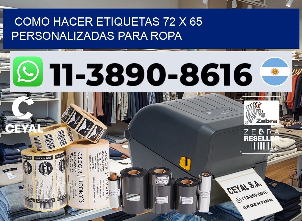 como hacer etiquetas 72 x 65 personalizadas para ropa