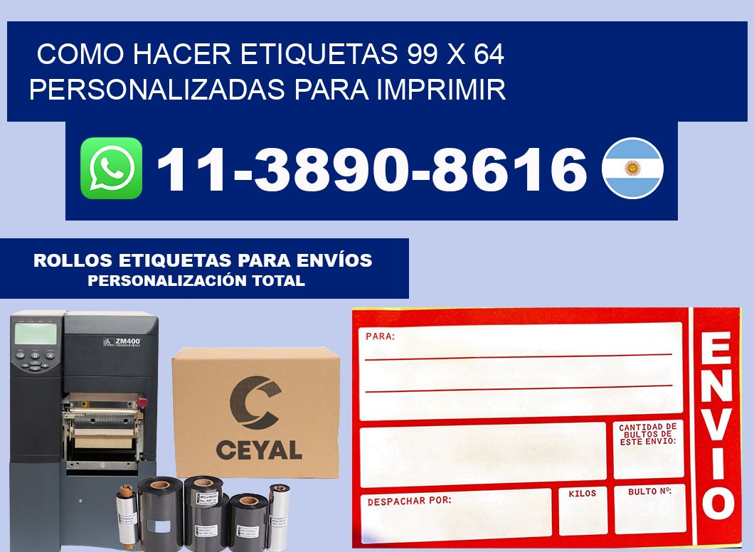 como hacer etiquetas 99 x 64 personalizadas para imprimir