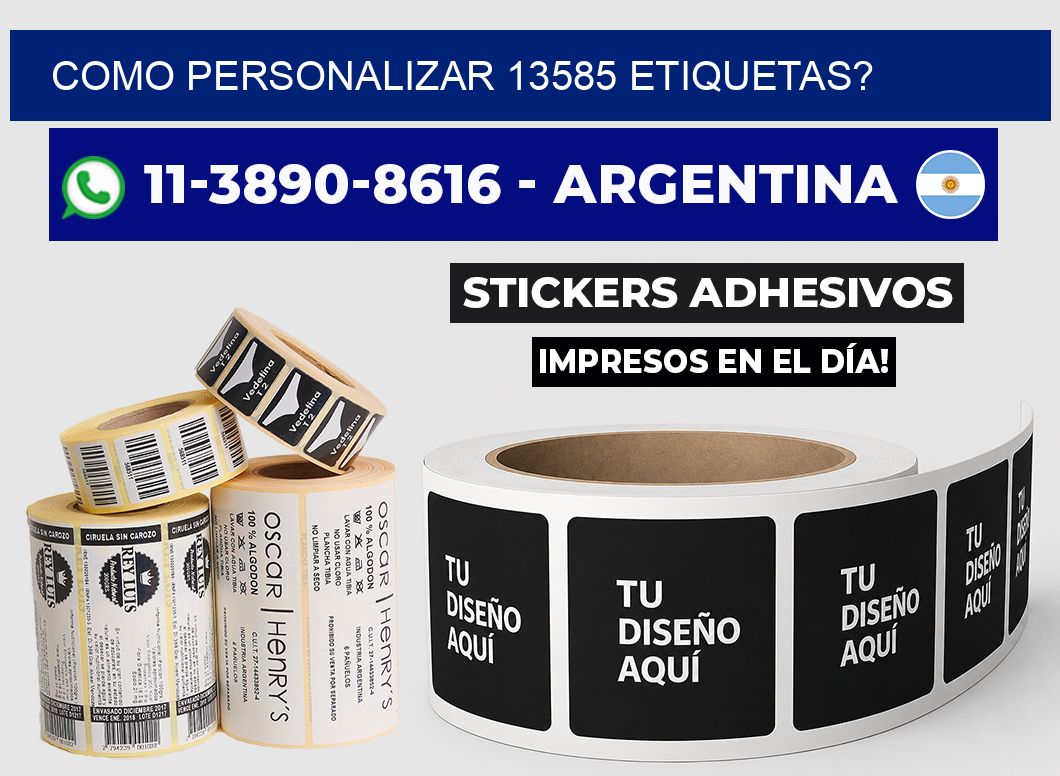 como personalizar 13585 etiquetas?