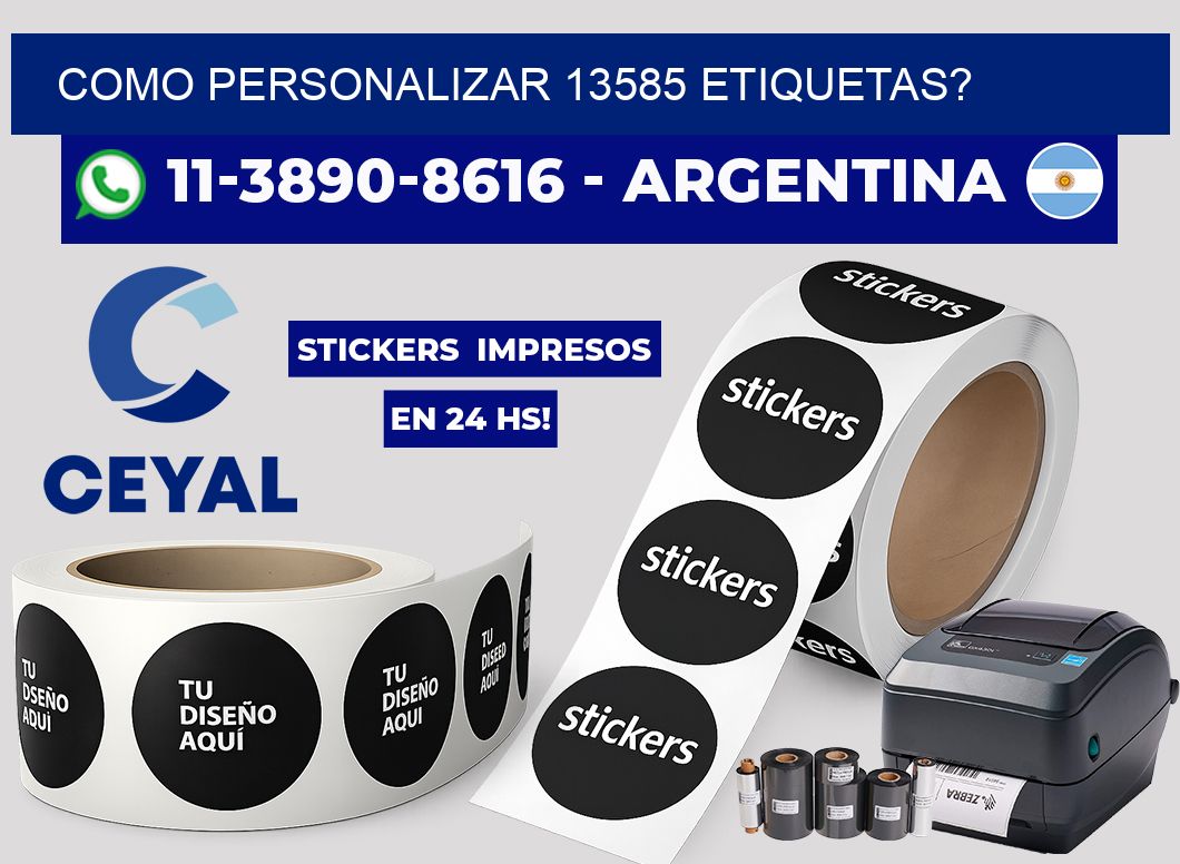 como personalizar 13585 etiquetas?