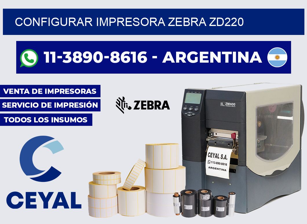 configurar impresora Zebra zd220