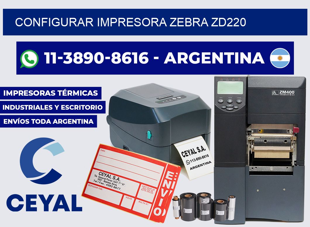 configurar impresora Zebra zd220