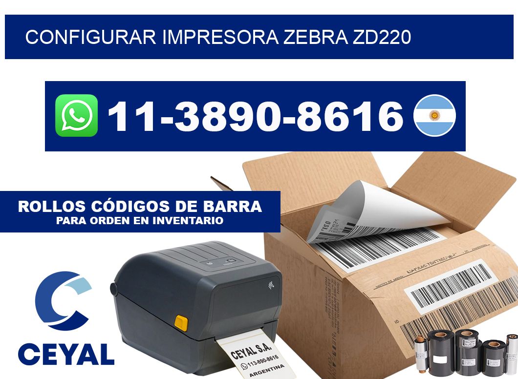 configurar impresora Zebra zd220