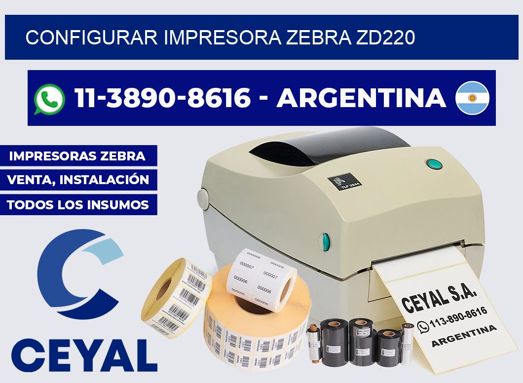 configurar impresora Zebra zd220