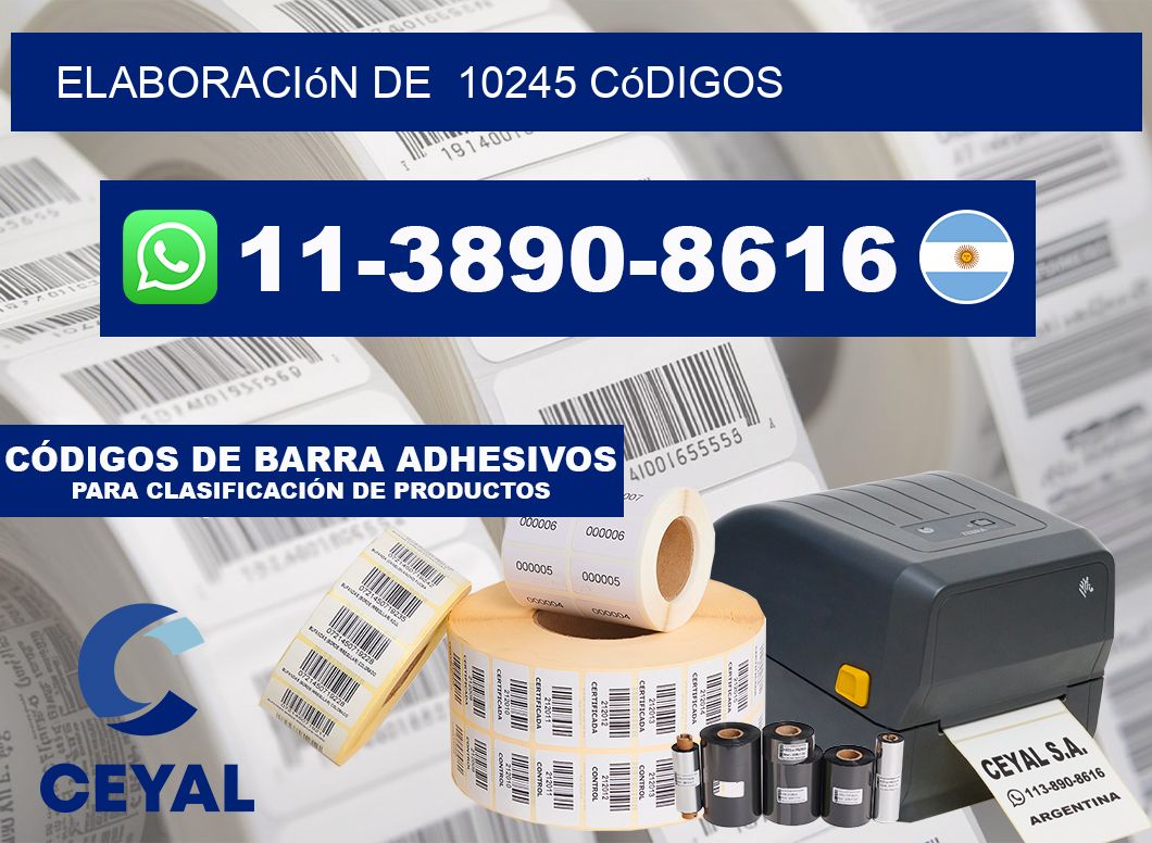 elaboración de 10245 códigos