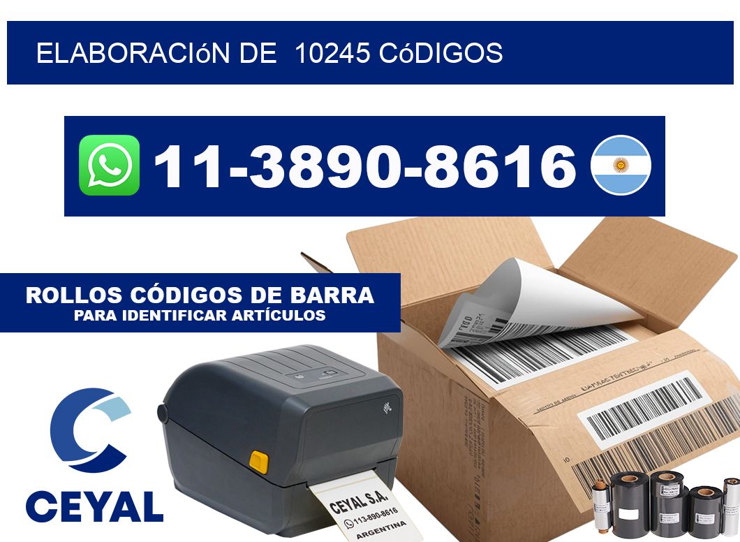 elaboración de  10245 códigos