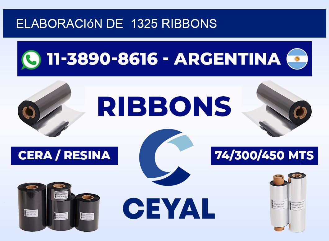 elaboración de 1325 ribbons