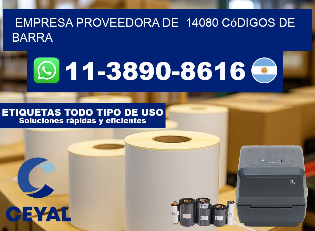 empresa proveedora de  14080 códigos de barra