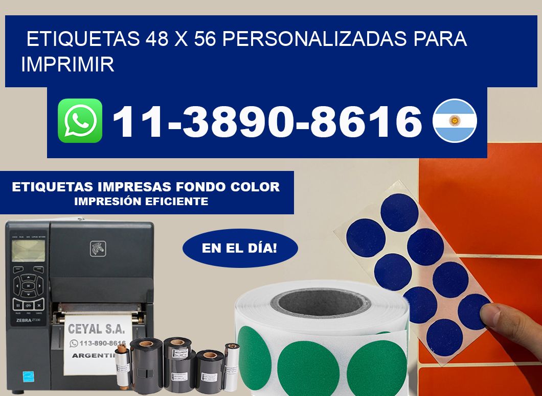 etiquetas 48 x 56 personalizadas para imprimir