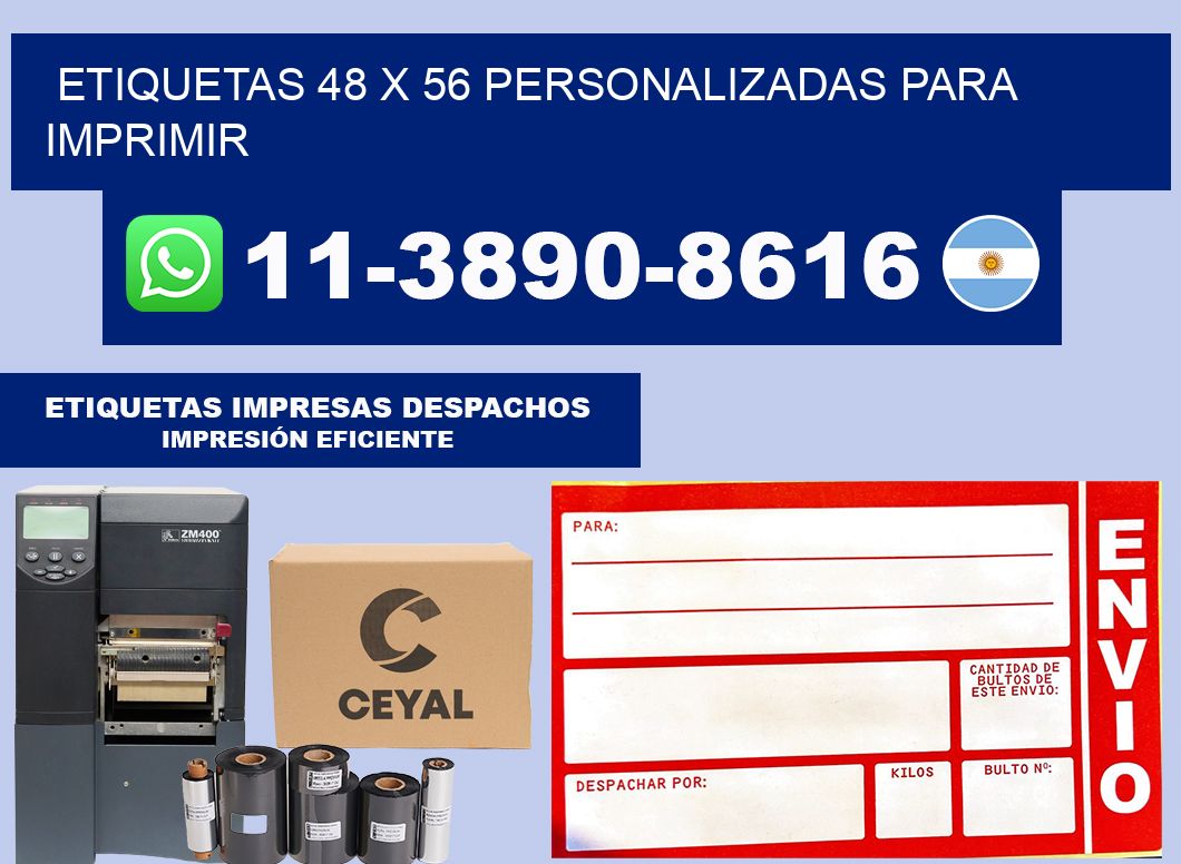 etiquetas 48 x 56 personalizadas para imprimir