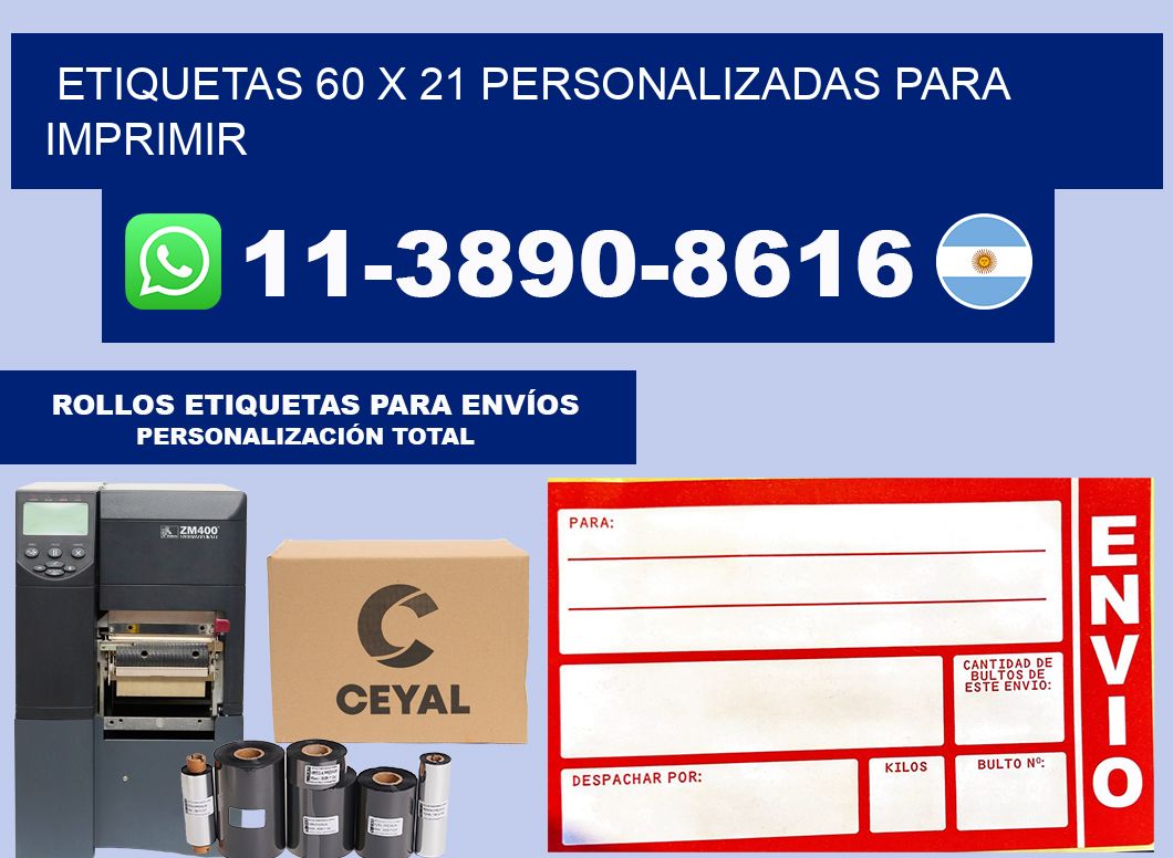 etiquetas 60 x 21 personalizadas para imprimir