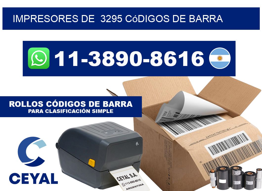 impresores de  3295 códigos de barra