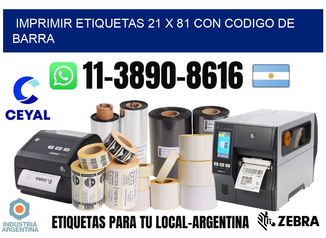 imprimir etiquetas 21 x 81 con codigo de barra