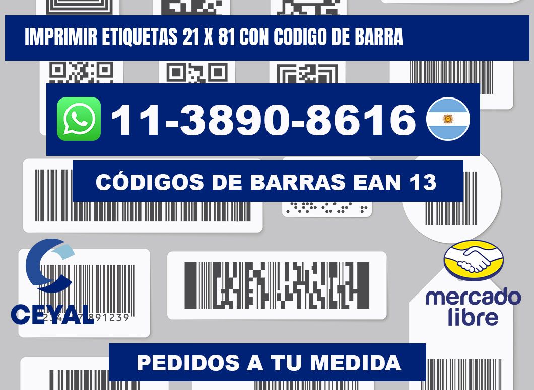 imprimir etiquetas 21 x 81 con codigo de barra