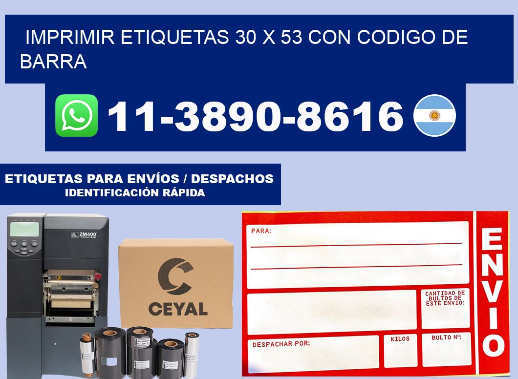 imprimir etiquetas 30 x 53 con codigo de barra