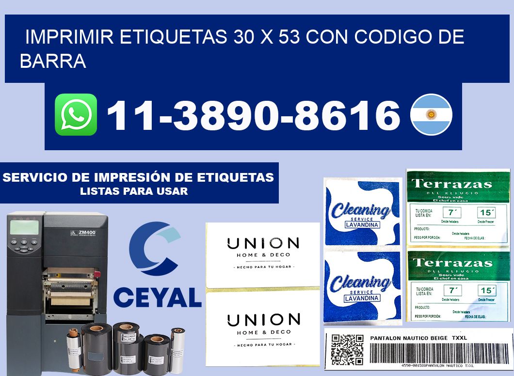 imprimir etiquetas 30 x 53 con codigo de barra