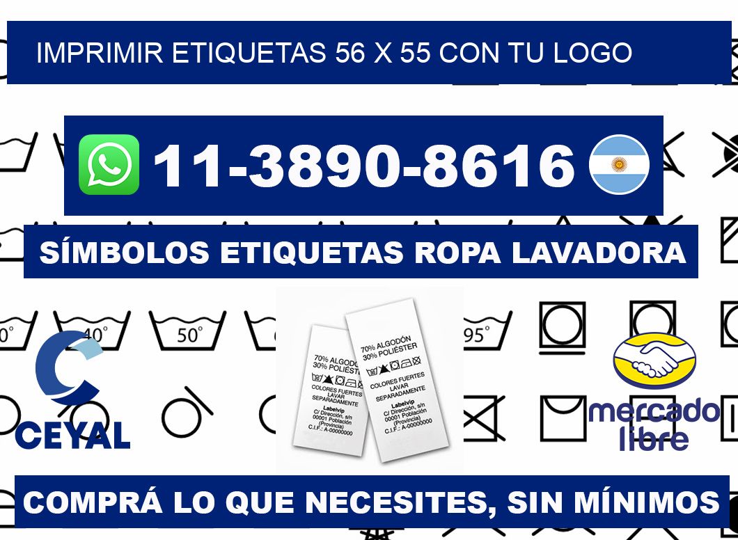 imprimir etiquetas 56 x 55 con tu logo