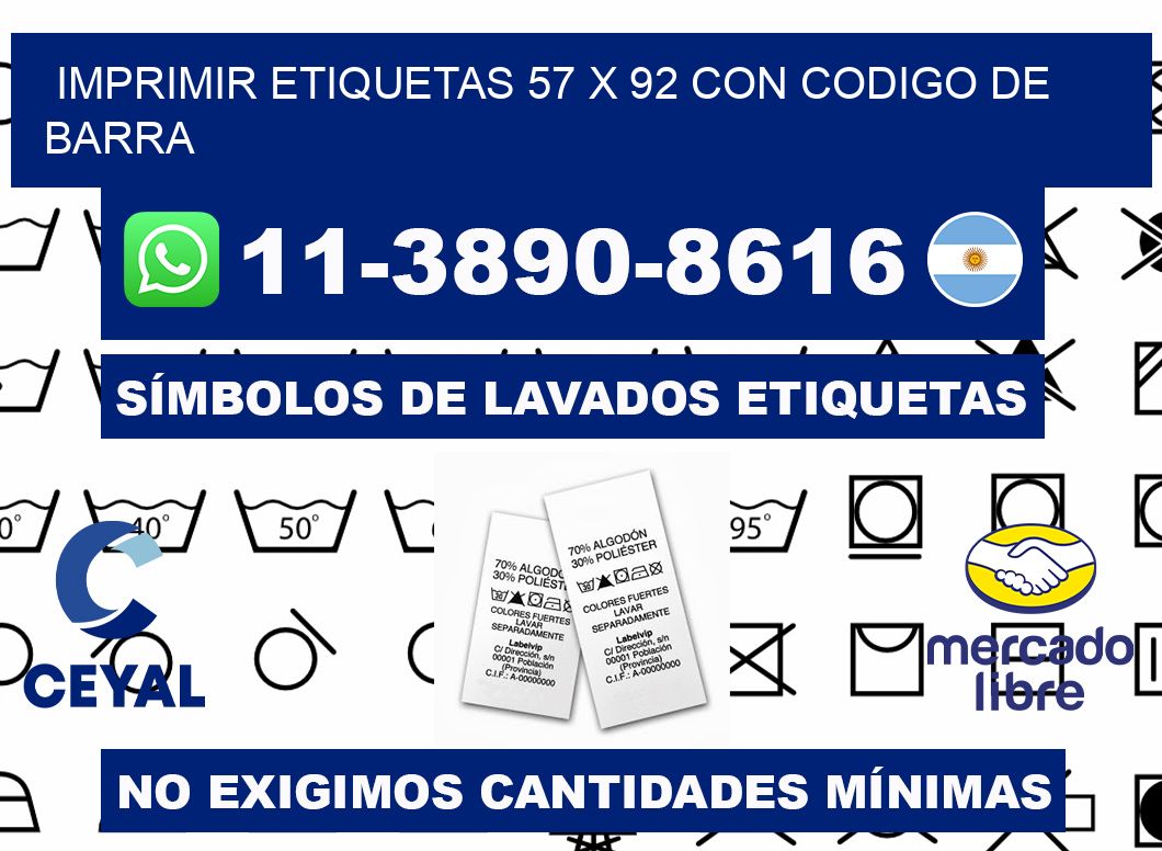 imprimir etiquetas 57 x 92 con codigo de barra