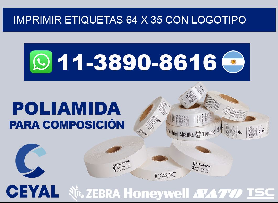 imprimir etiquetas 64 x 35 con logotipo